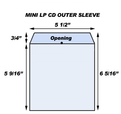 Bærecirkel artilleri antenne Japanese CD Mini LP Outer Sleeves (100 Pack)