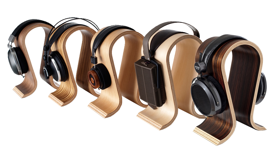 Omega Wooden Headphone Stand - Walnut - Dedicated Audio