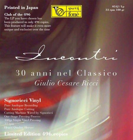 Giulio Cesare Ricci Incontri: 30 Anni Nel Classico 180g LP 1