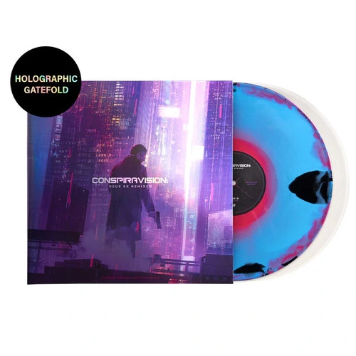 Alexander Brandon & Michiel van den Bos Conspiravision: Deus Ex Remixed 2LP (Tricolor Swirl & Clear Vinyl) 1