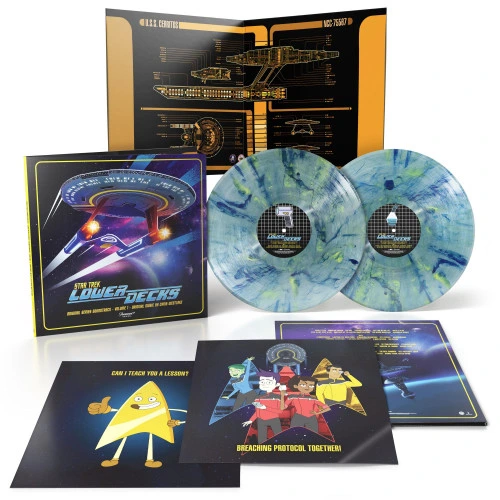 Chris Westlake Star Trek Lower Decks (Original Series Soundtrack - Volume 1) 2LP (Blue & Yellow Swirling Galaxy Vinyl) 1