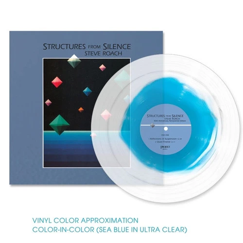 Steve Roach Structures from Silence (40th Anniversary Remastered Edition) LP (Sea Blue in Ultra Clear Vinyl) 1