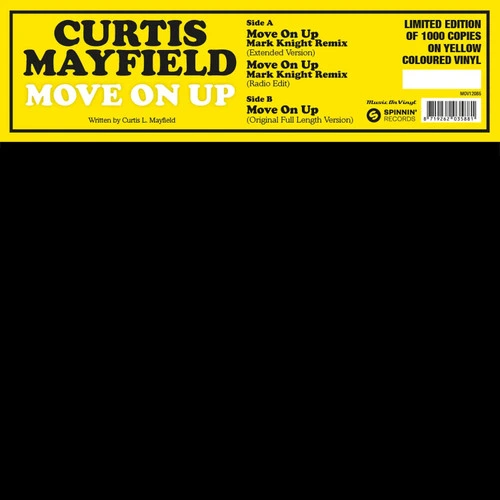 Curtis Mayfield Move On Up Numbered Limited Edition 180g 45rpm Import 12" Vinyl (Yellow Vinyl) 1